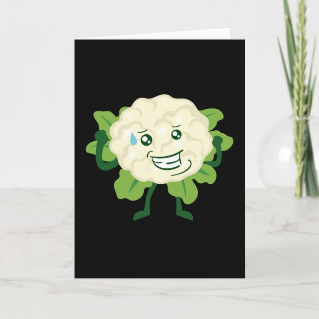 Funny Cauliflower Karte (Vorderseite)
