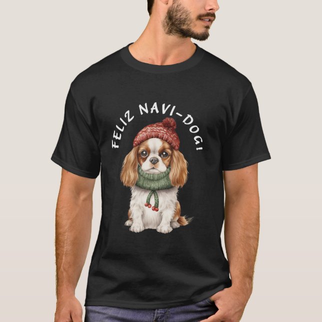 Funny Cavalier King Charles Spaniel CKC Dog Feliz T-Shirt (Vorderseite)
