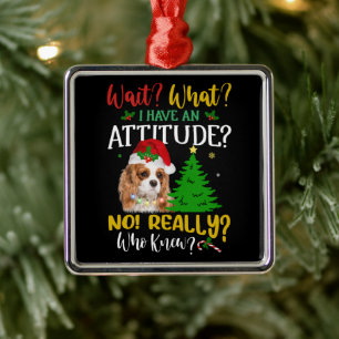 Funny Cavalier King Charles Spaniel Dog Ornament Aus Metall