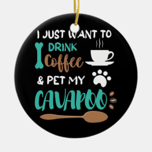 Funny Cavapoo Kaffee Cool Cavapoo Besitzer für Hu Keramik Ornament
