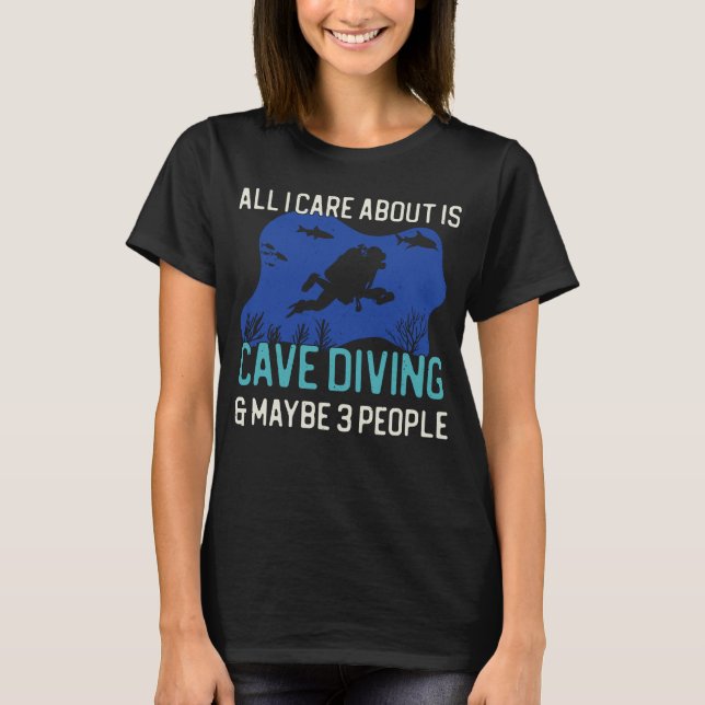 Funny Cave Diving T-Shirt (Vorderseite)