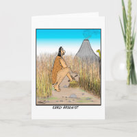 Funny caveman arsonist