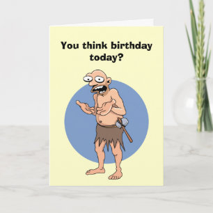 Funny Caveman carte d'anniversaire