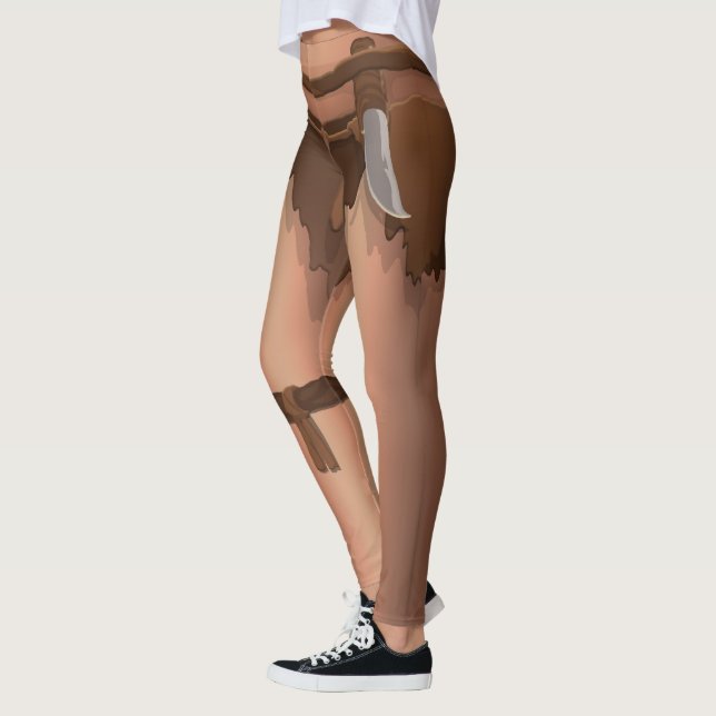Funny Caveman Leggings Halloween Costume Pants (Links)