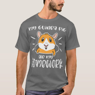 Funny Cavy Pet Rodent Hausaufgaben für Guinea T-Shirt