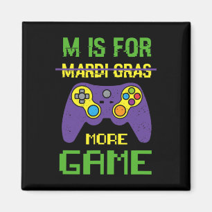Funny Celebrate Mardi Gras Video Game Controller G Magnet