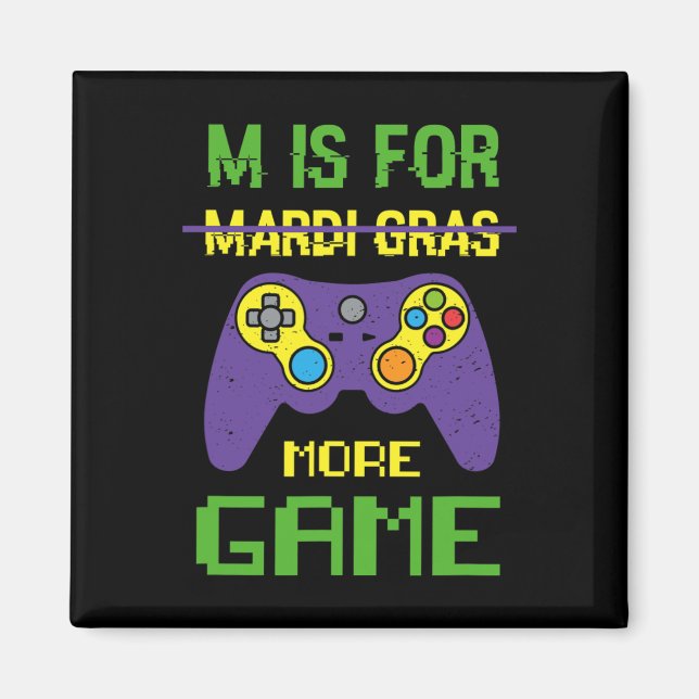 Funny Celebrate Mardi Gras Video Game Controller G Magnet (Vorne)