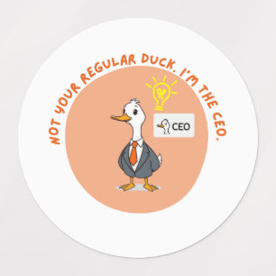 Funny CEO Duck Etiketten