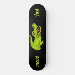Funny Ceocodile sur skateboard noir