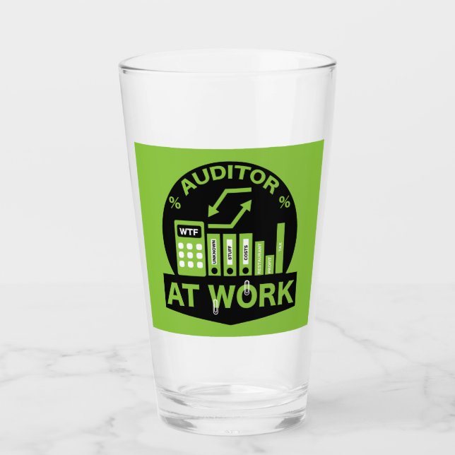 Funny Certified Auditor Gift Glas (Vorderseite)