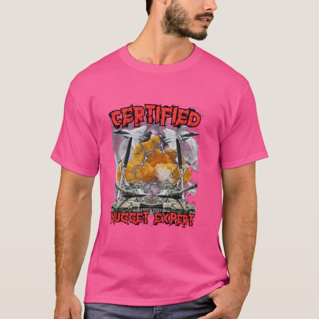 Funny Certified Chicken Nugget Bootleg Hardcore Fl T-Shirt (Vorderseite)