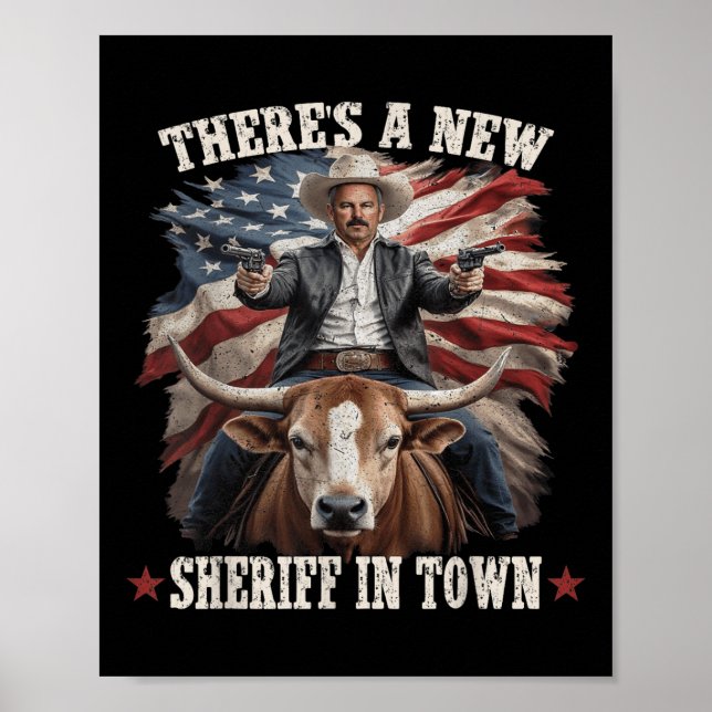 Funny Chad Bianco Cowboy Bianco Für California Gov Poster (Vorne)