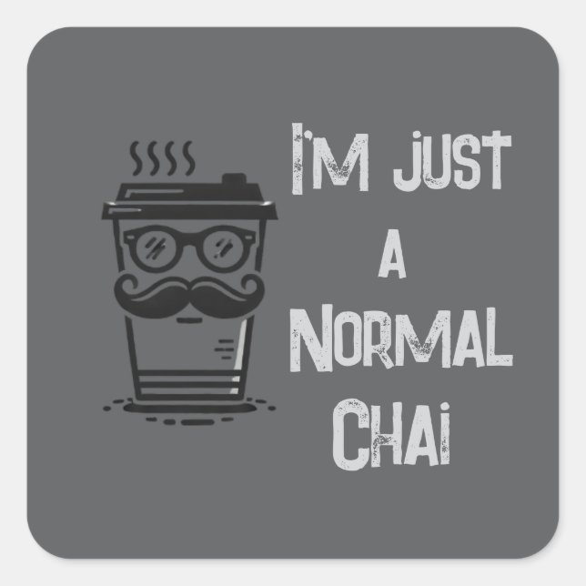 Funny Chai Sticker Gris (Devant)