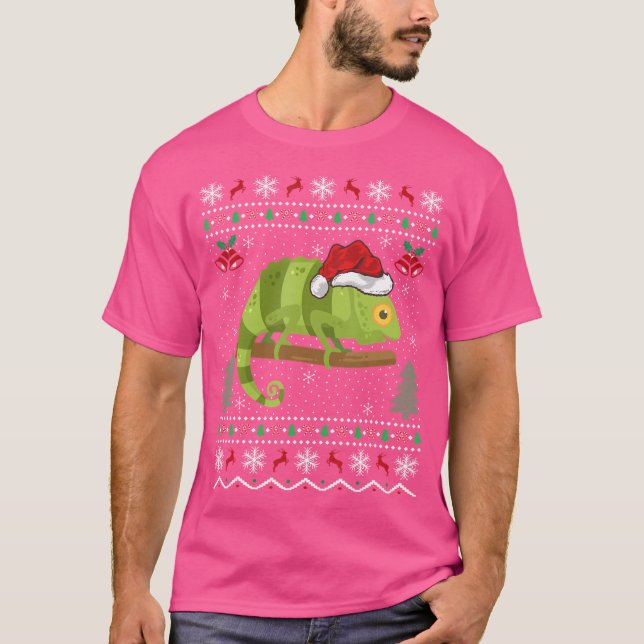 Funny Chameleon Lover Matching Ugly Chameleon Chri T-Shirt (Vorderseite)