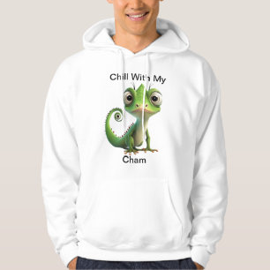 Funny Chameleon Pocket Hoodie - Niedliches Reptil 