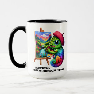 Funny Chameleons verstehen Farbtheorie Tasse