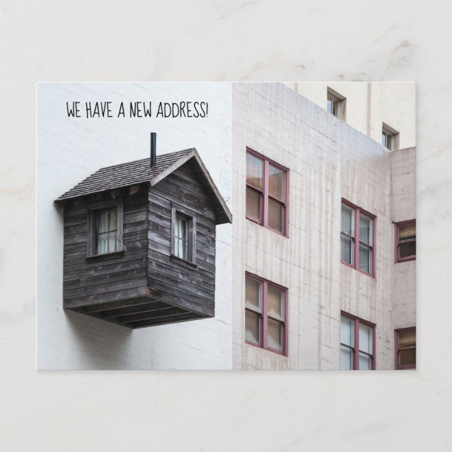 Funny Change Address Postcard - personalisieren Postkarte (Vorderseite)