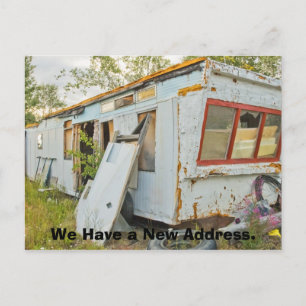 Funny Change of Address Card: Trailer Zuhause Ankündigungspostkarte