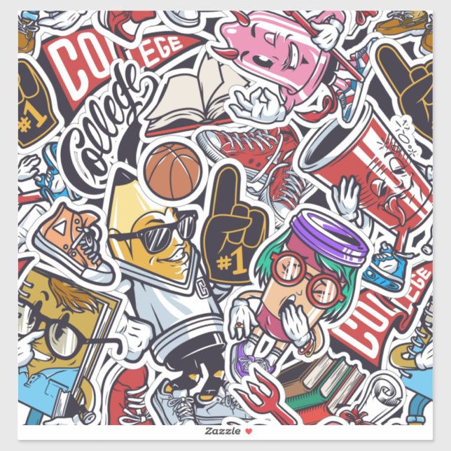 Funny Character FUN CARTOON COMIC Aufkleber (Blatt)