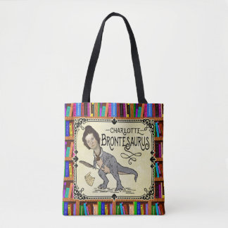 Funny Charlotte Bronte Saurus Dinosaur Buchleser Tasche