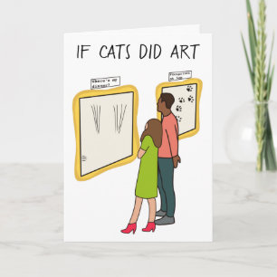 Funny chat art carte d'anniversaire pour papa chat