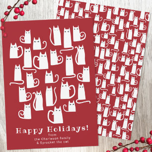 Funny Chat Carte de Noël