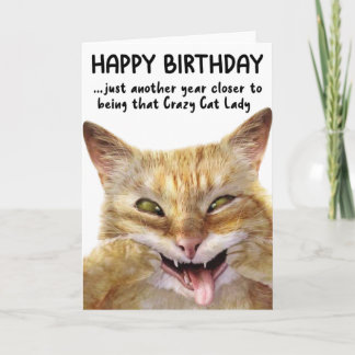 Funny Chat Faces Carte de voeux Anniversaire
