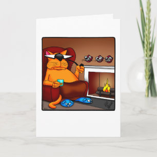 Funny Chat Humour Restez en contact Carte de voeux