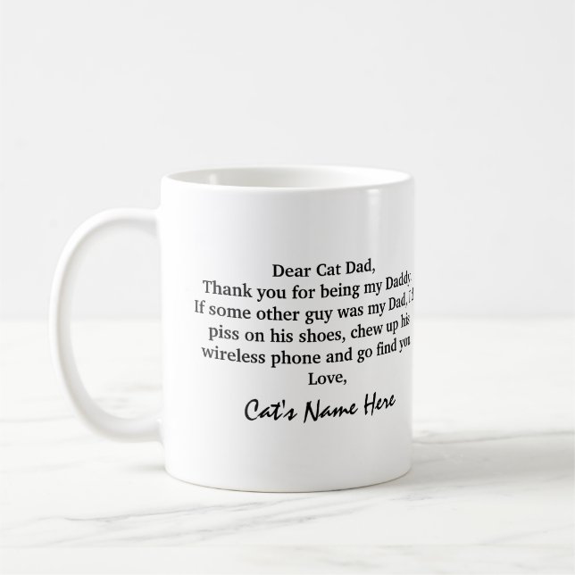 Funny Chat Papa cadeau de Cat tasses (Gauche)