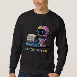 🤖 Funny Chatbot Developer Glitch Happens Meme Sweatshirt