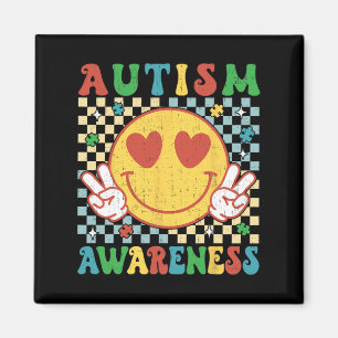Funny Checkered Autism Awareness Montag für Männer Magnet