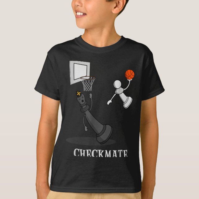Funny Checkmate Chess Basketball Game Board King P T-Shirt (Vorderseite)