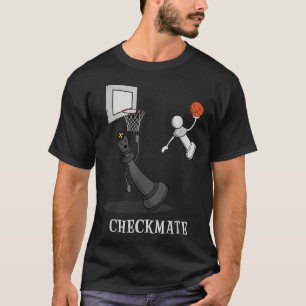 Funny Checkmate Schach Basketball Game Board King T-Shirt