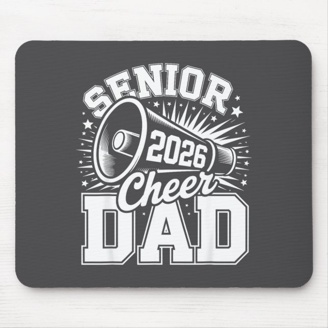 Funny Cheer Class Senior 2026 Proud 2026 Dad Cheer Mousepad (Vorne)
