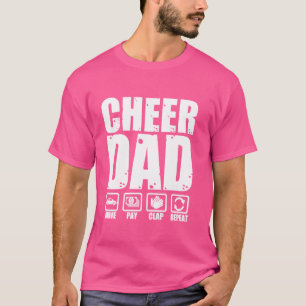 Funny Cheer Vater Proud Cheerleader Pater Spaß Fet T-Shirt