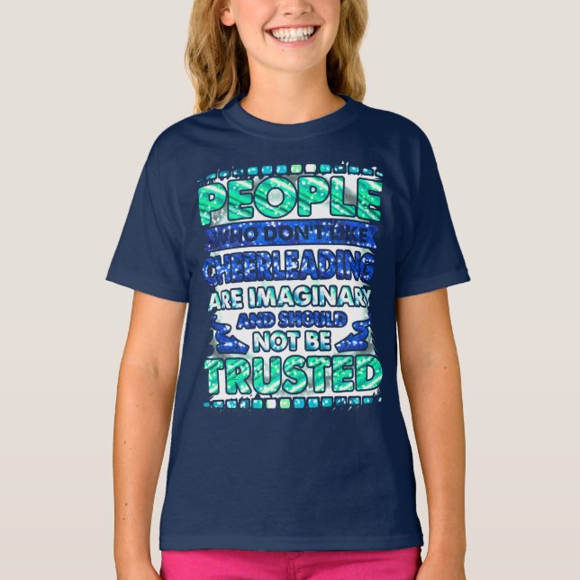 Funny Cheerleader Zitat für Lila und blauen T - Sh T-Shirt (Vorderseite)