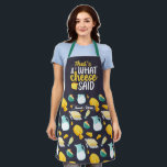 Funny Cheese Pun Niedlich Retro Dairy Produktmuste Schürze<br><div class="desc">Lustvolle und coole Schürze,  um das Kochen noch angenehmer zu machen. Personalisiertes Geschenk für Familie und Freunde,  die Liebe Kochen,  Backen und probieren neue Rezepte in der Küche. Passen Sie die Formulierung an Ihren Anlass an. Mit dem Design-Tool können Sie den Schriftart-,  Schriftart- und Schriftart-Typ weiter ändern.</div>