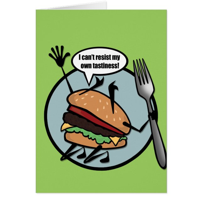FUNNY CHEESEBURGER GREETING CARD (Vorne)