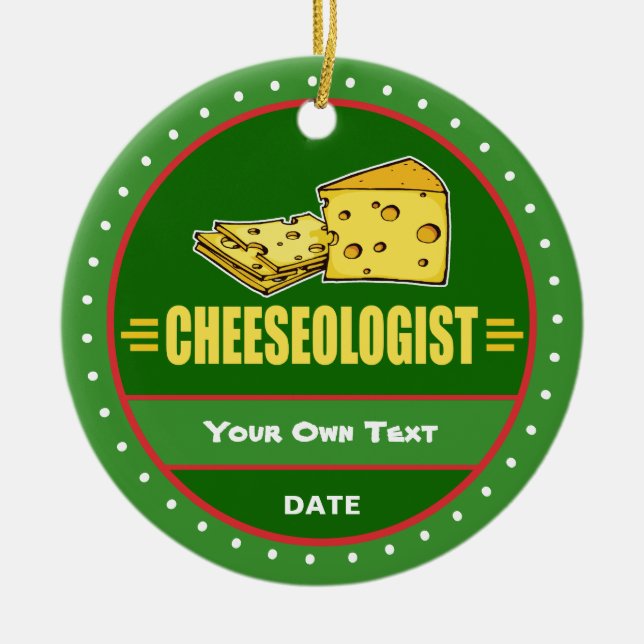 Funny Cheeseologist Cheese Lover's Keramikornament (Vorne)
