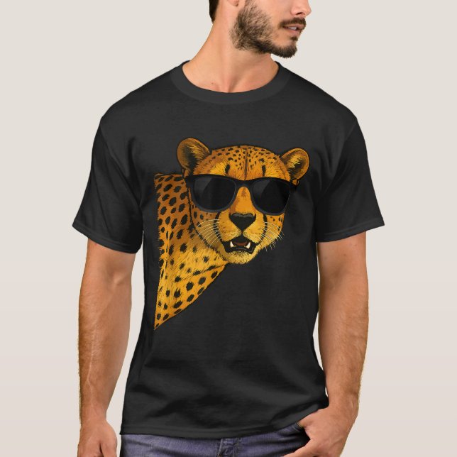 Funny Cheetah Art For Men Women Kids Animal Safari T-Shirt (Vorderseite)