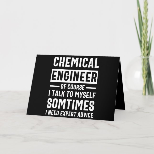 Funny Chemical Engineer Gift Karte (Vorderseite)
