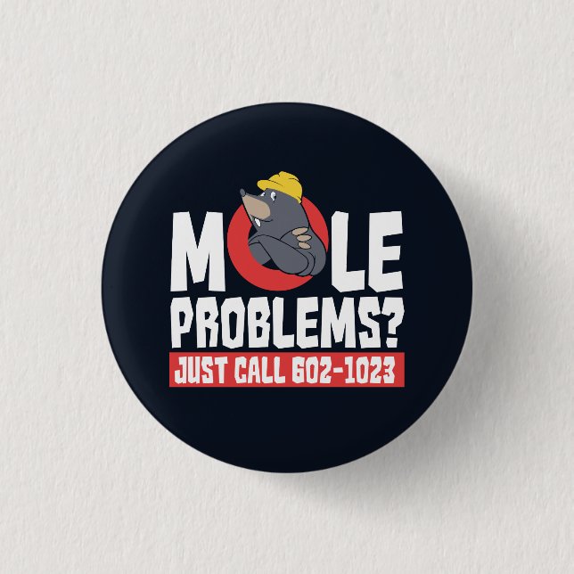 Funny Chemical Formula Mole Problem Science Button (Vorderseite)