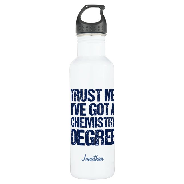 Funny Chemie Abschluss Chem Graduate Spaß Edelstahlflasche (Vorderseite)