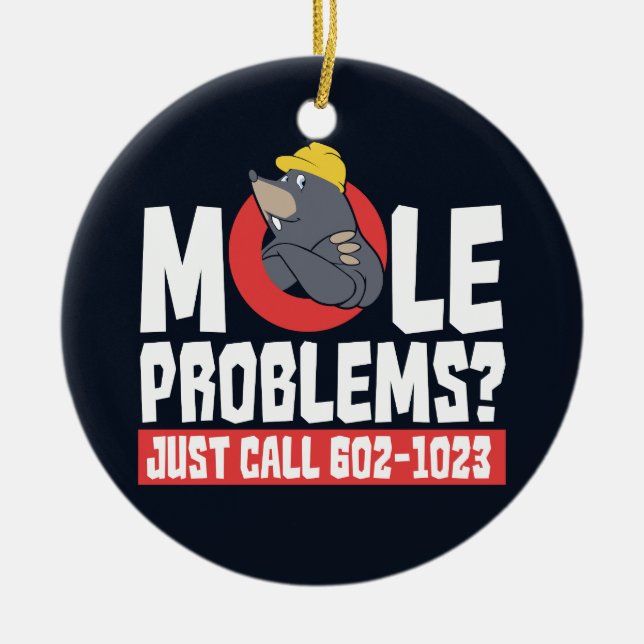 Funny Chemie Formel Mole Problem Science Gag Keramik Ornament (Vorne)