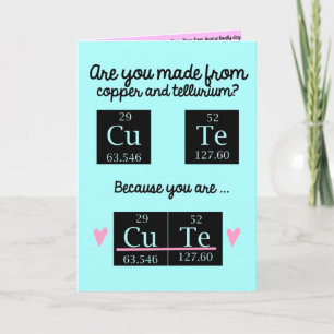Funny Chemie Valentinstag Card Feiertagskarte