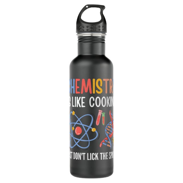 Funny Chemist Geschenke Chemie ist wie Kochen Szen Edelstahlflasche (Vorderseite)