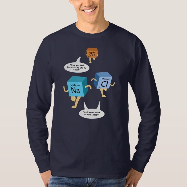 Funny Chemistry Periodic Table Pub Remüde Lehrer T-Shirt (Vorderseite)