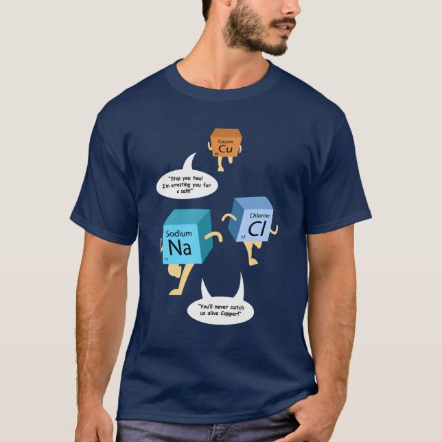 Funny Chemistry Periodic Table Pun T-Shirt (Vorderseite)