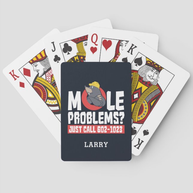 Funny Chemistry Teacher Mole Problem Spielkarten (Rückseite)