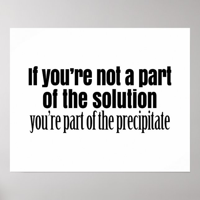 Funny Chemistry Teacher Quote Poster (Vorne)